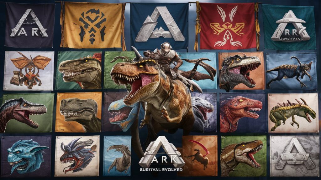 Ark: Survival Evolved (2017) game icons banners