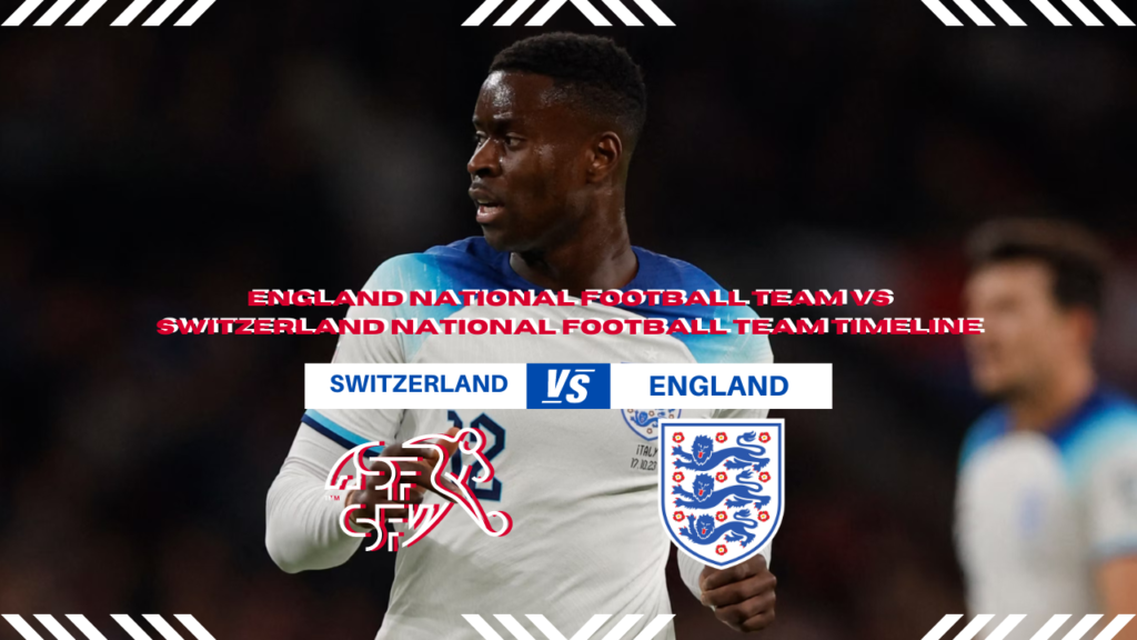 England National Football Team vs Switzerland National Football Team Timeline