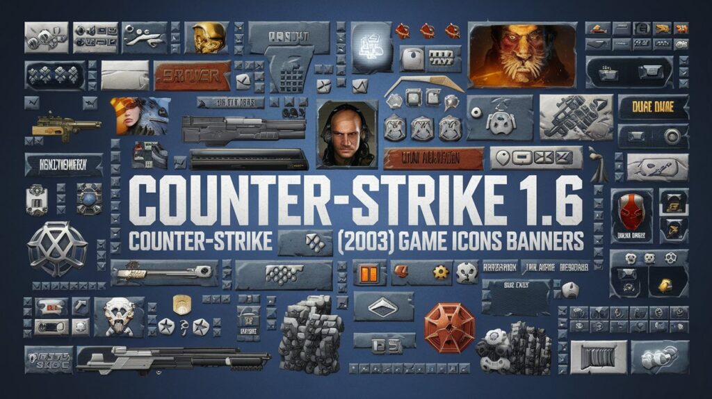 Counter-Strike 1.6 (2003) Game Icons Banners