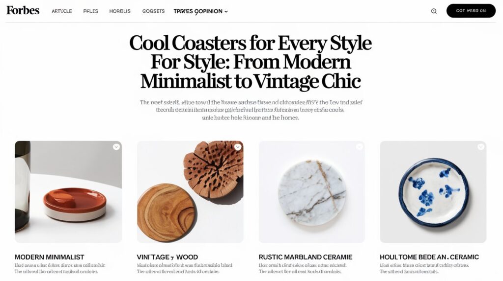 Cool Coasters for Every Style: From Modern Minimalist to Vintage Chic