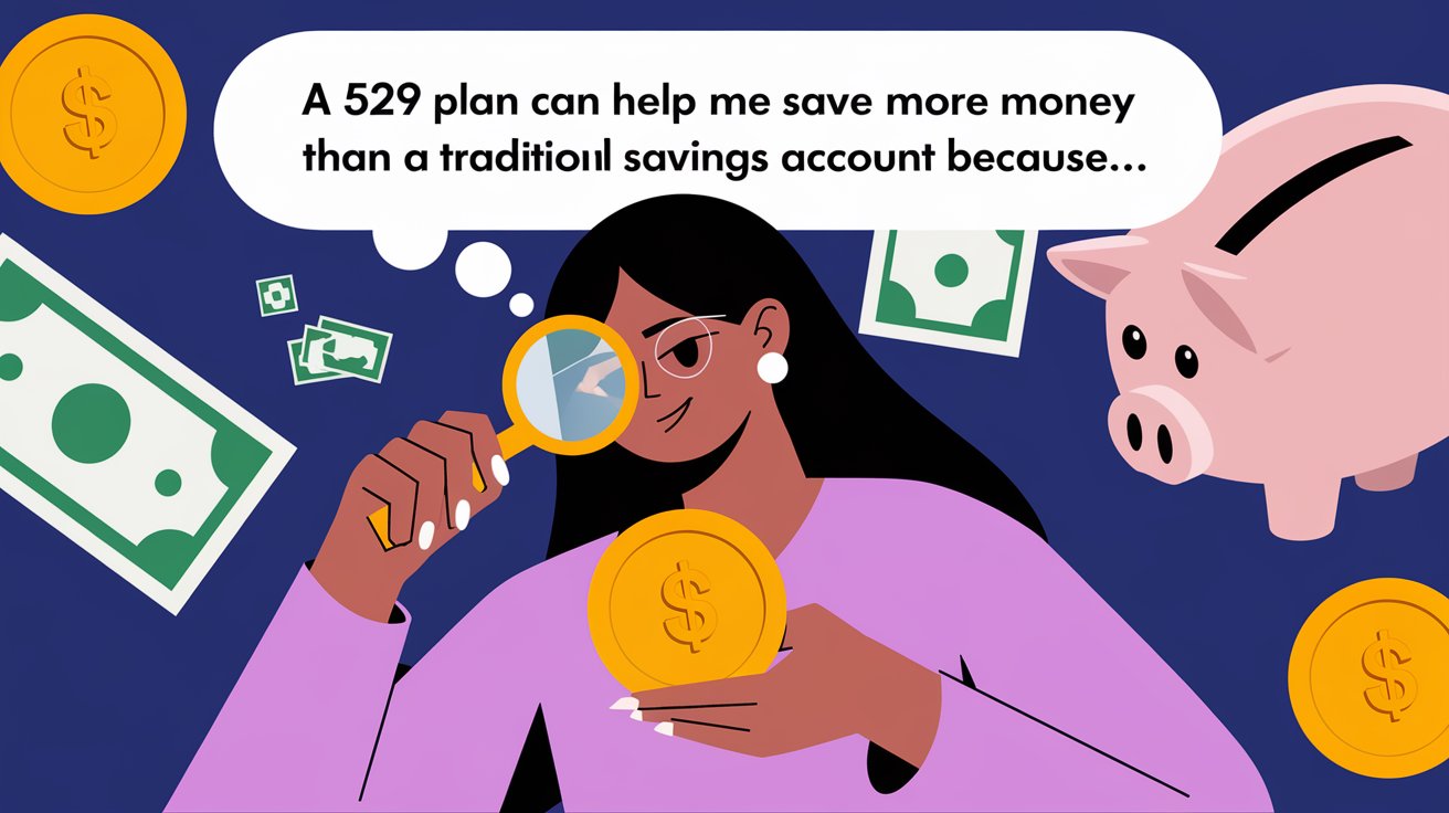 A 529 Plan Can Help You Save More Money Than a Traditional Savings Account Because...